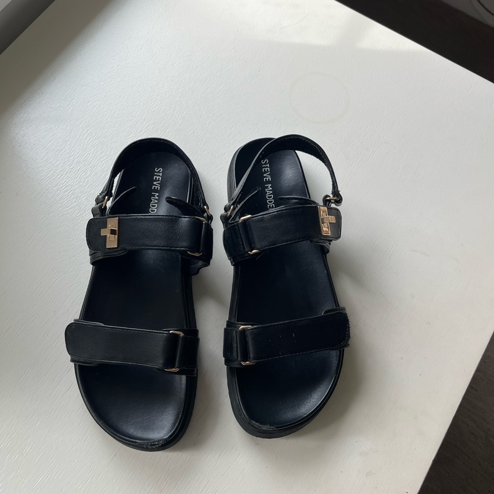Steve Madden Black Sandals